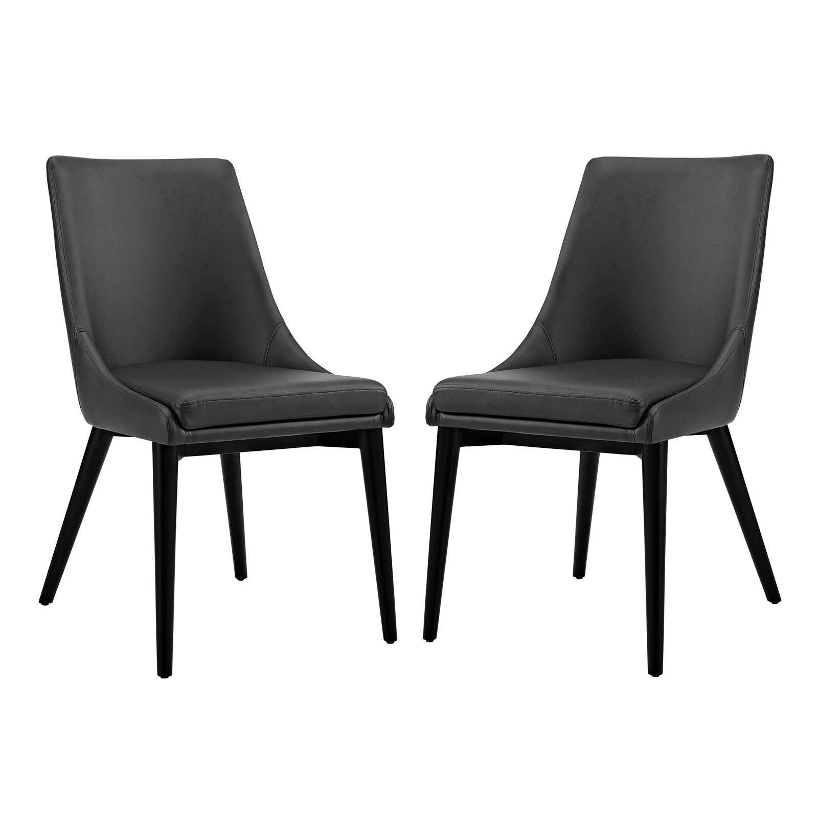 Modway Viscount Dining Side Chair Vinyl Set of 2 FredCo