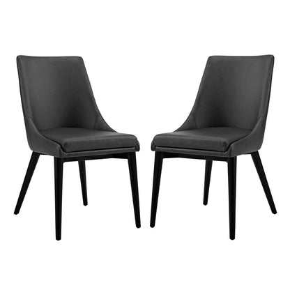 Modway Viscount Dining Side Chair Vinyl Set of 2 FredCo