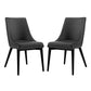 Modway Viscount Dining Side Chair Vinyl Set of 2 FredCo