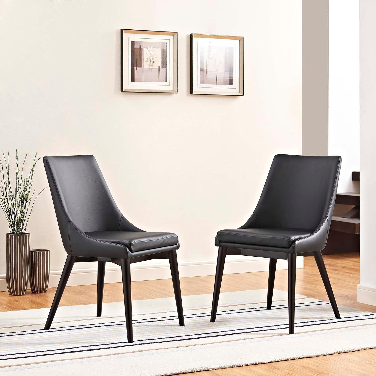 Modway Viscount Dining Side Chair Vinyl Set of 2 FredCo