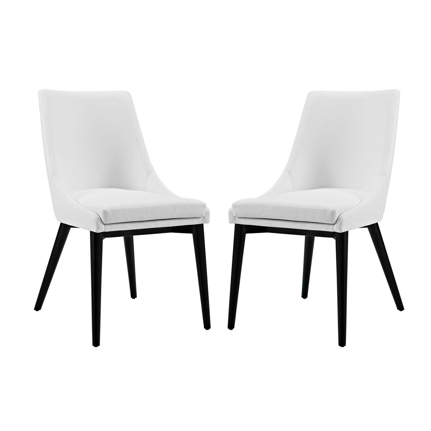 Modway Viscount Dining Side Chair Vinyl Set of 2 FredCo