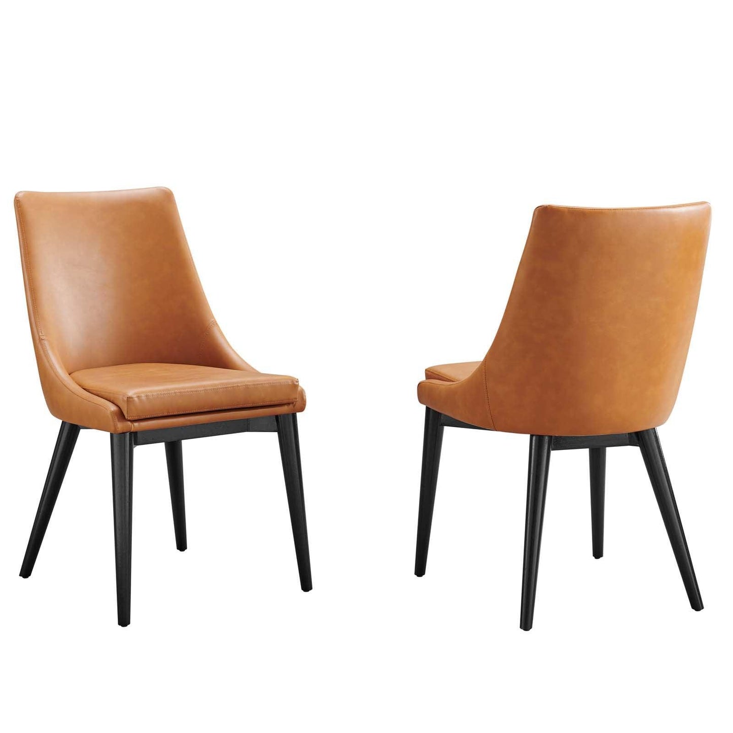 Modway Viscount Dining Side Chair Vinyl Set of 2 FredCo