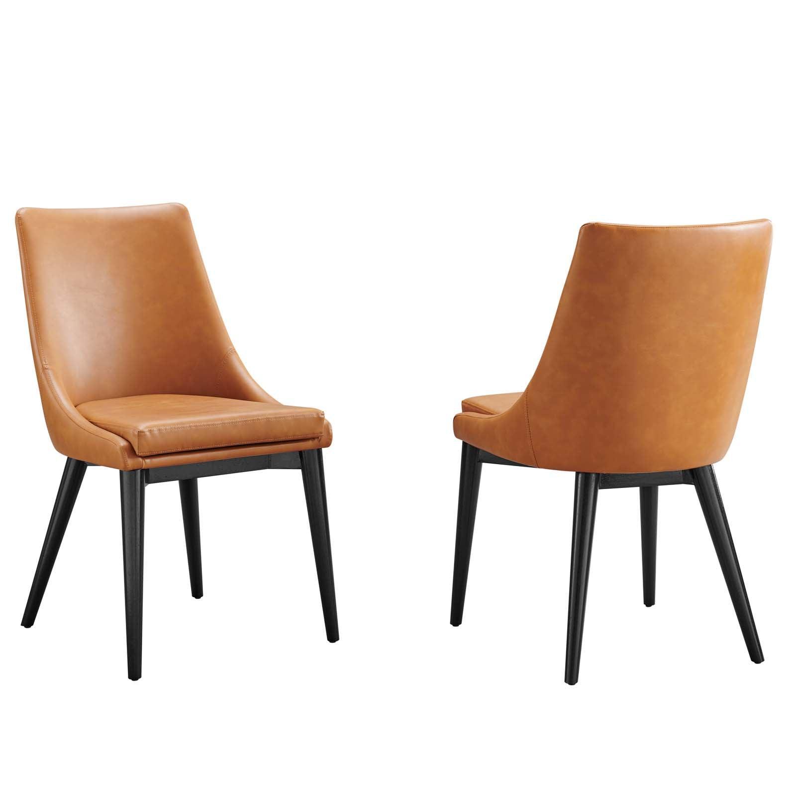 Modway Viscount Dining Side Chair Vinyl Set of 2 FredCo