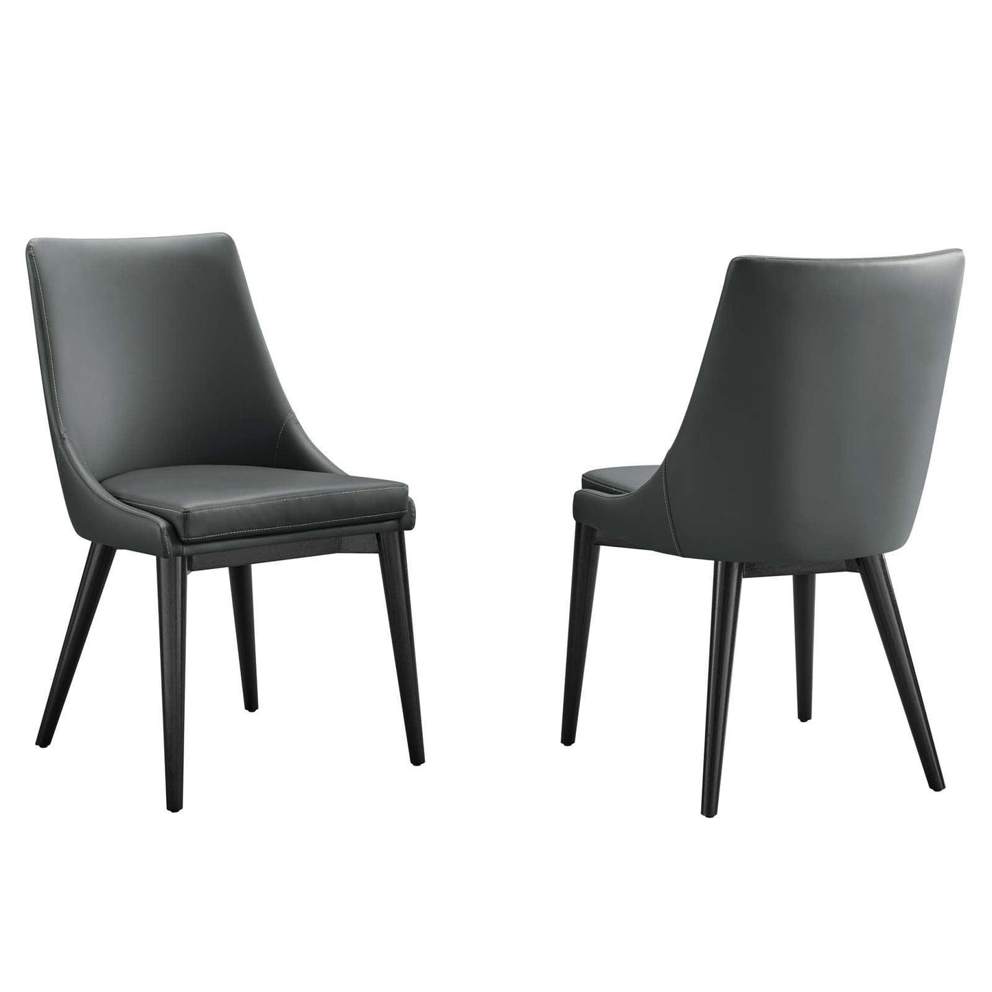 Modway Viscount Dining Side Chair Vinyl Set of 2 FredCo