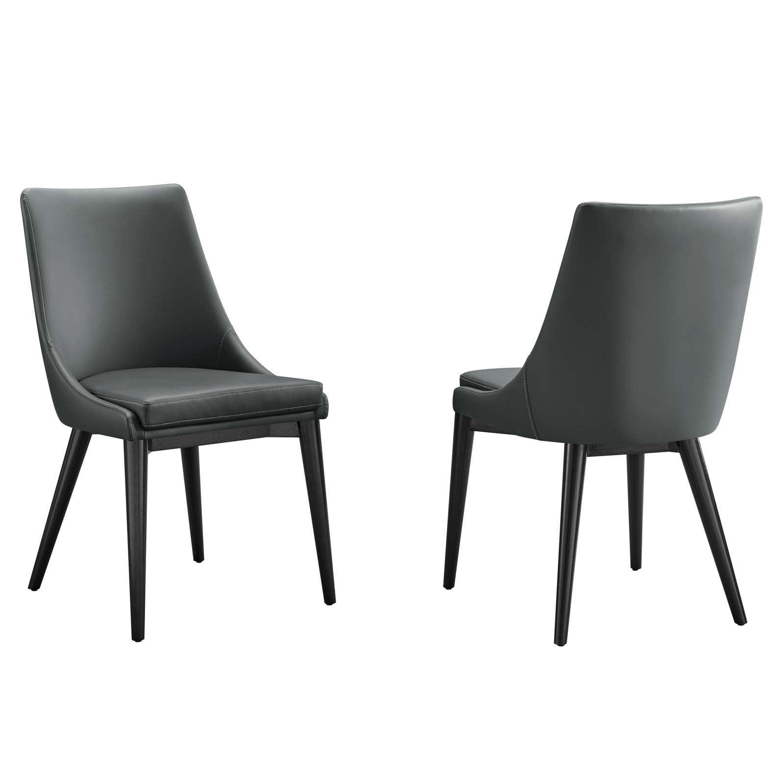 Modway Viscount Dining Side Chair Vinyl Set of 2 FredCo
