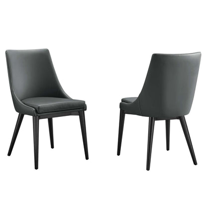 Modway Viscount Dining Side Chair Vinyl Set of 2 FredCo