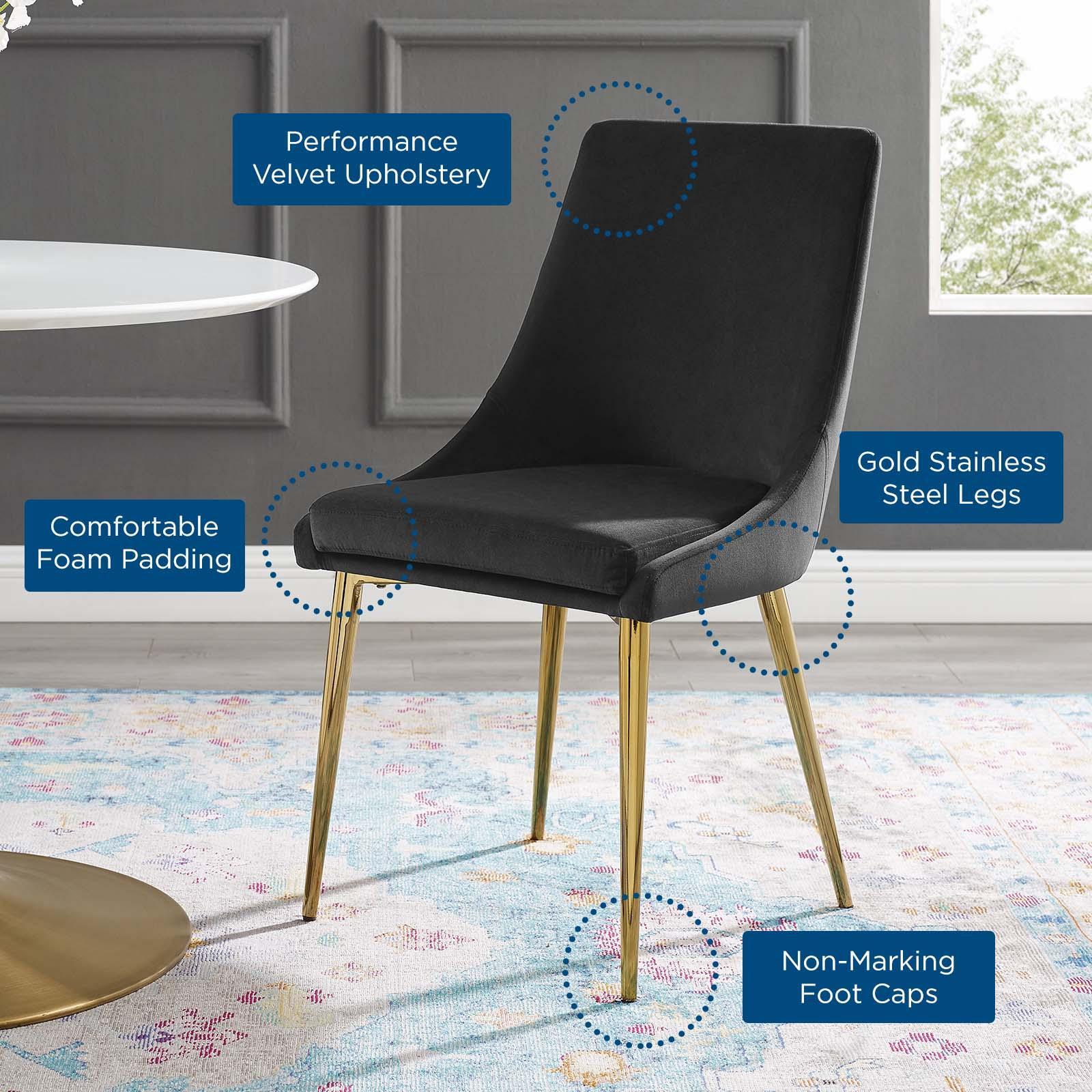 Modway Viscount Modern Accent Performance Velvet Dining Chair FredCo