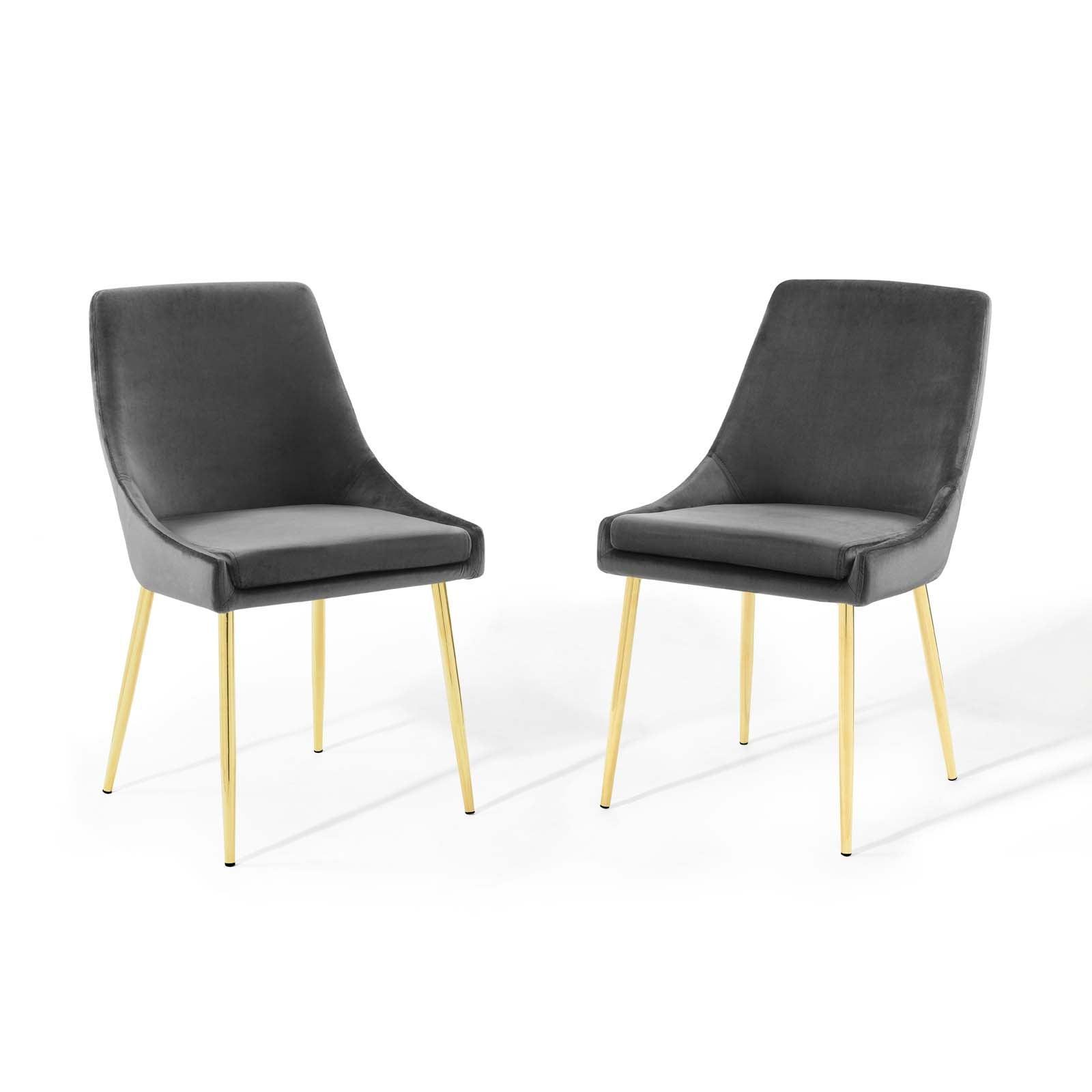 Modway Viscount Performance Velvet Dining Chairs - Set of 2 FredCo