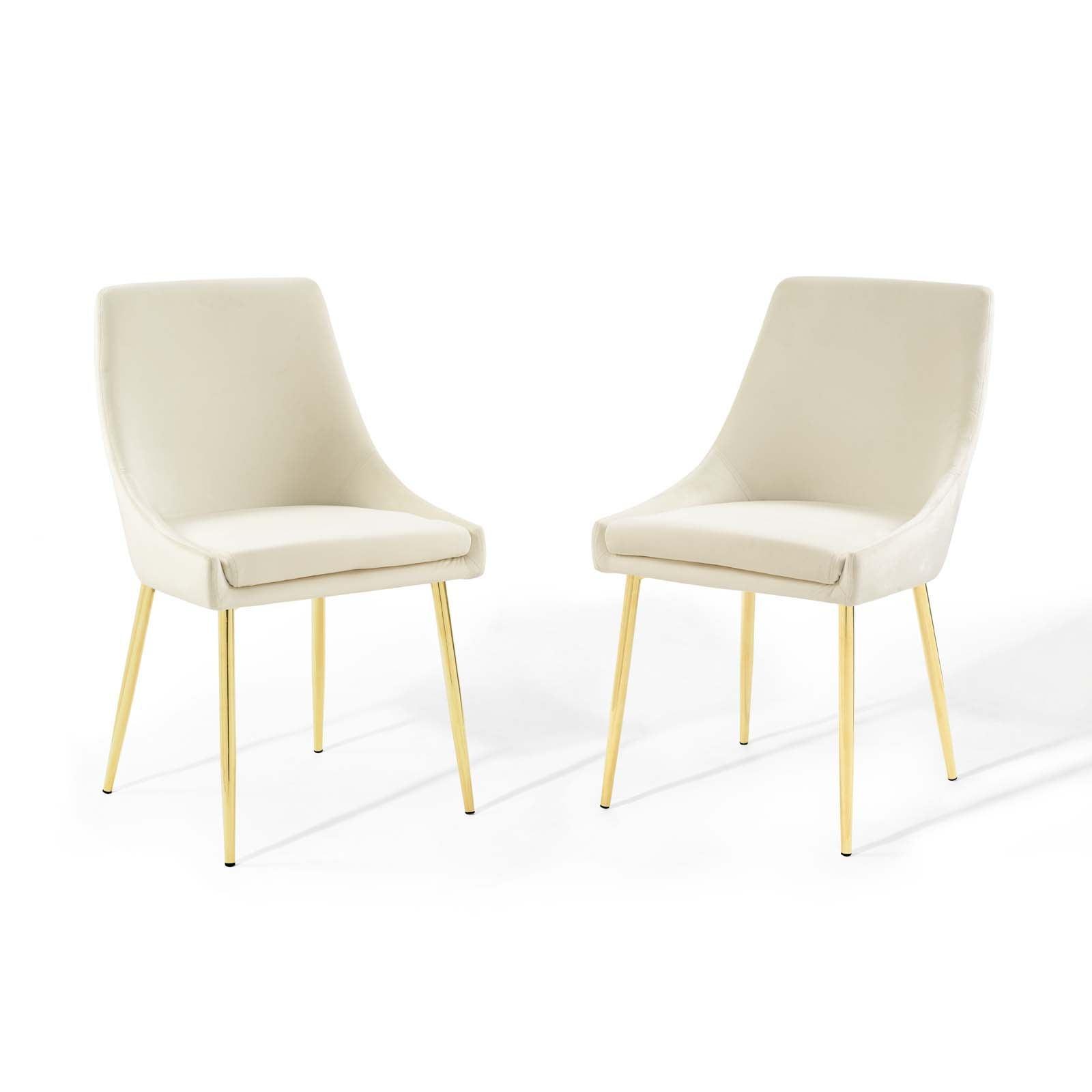 Modway Viscount Performance Velvet Dining Chairs - Set of 2 FredCo
