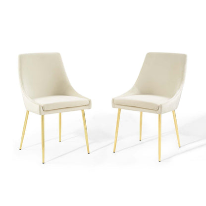 Modway Viscount Performance Velvet Dining Chairs - Set of 2 FredCo