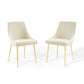Modway Viscount Performance Velvet Dining Chairs - Set of 2 FredCo