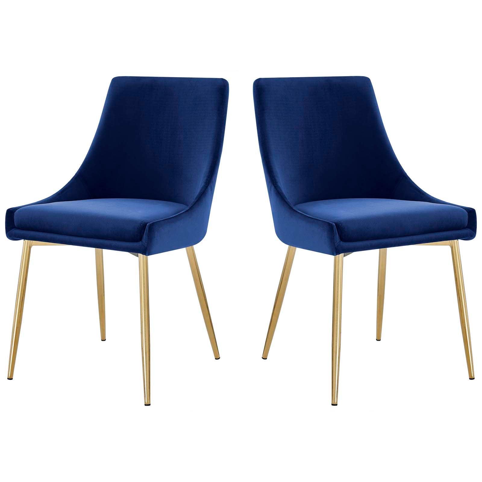 Modway Viscount Performance Velvet Dining Chairs - Set of 2 FredCo