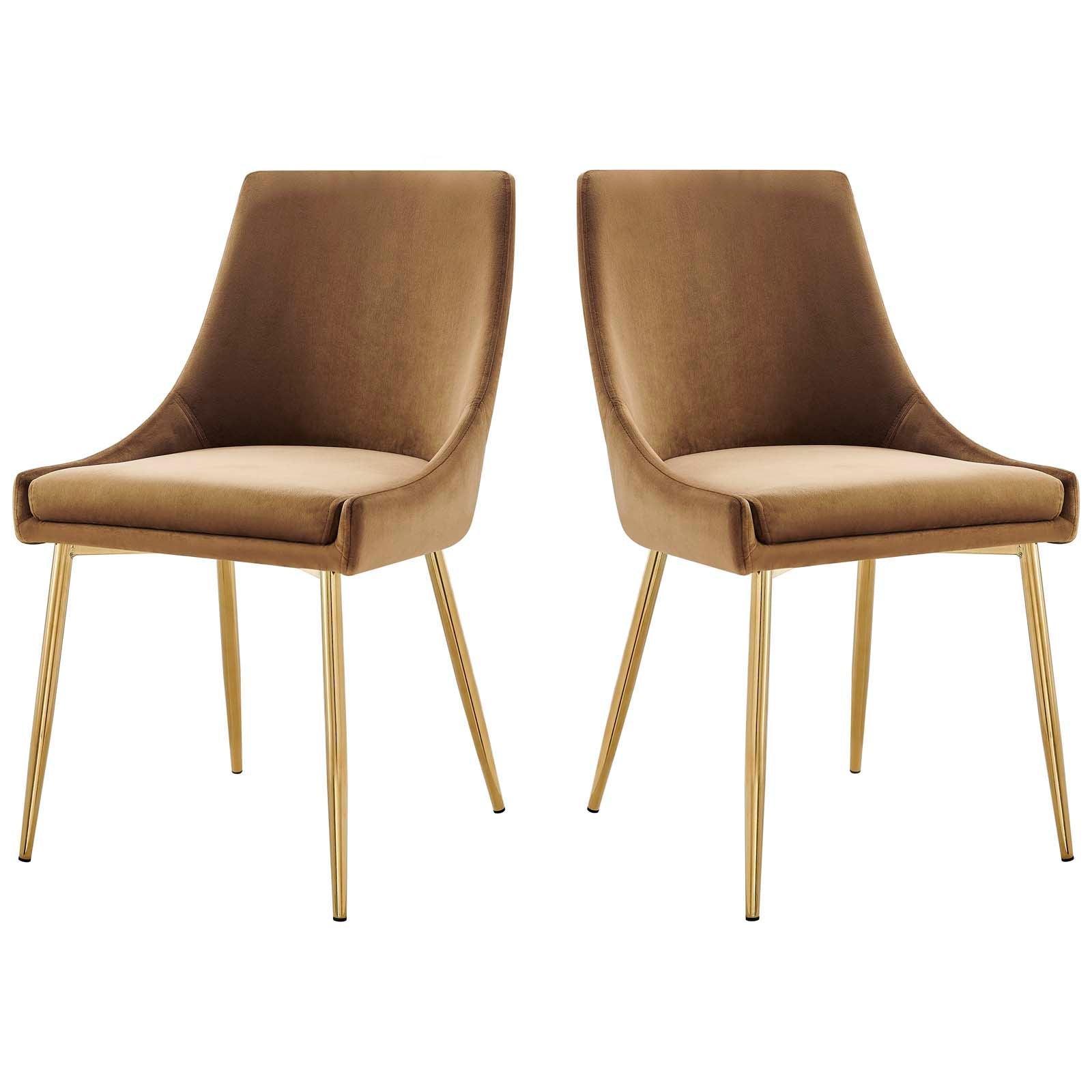 Modway Viscount Performance Velvet Dining Chairs - Set of 2 FredCo