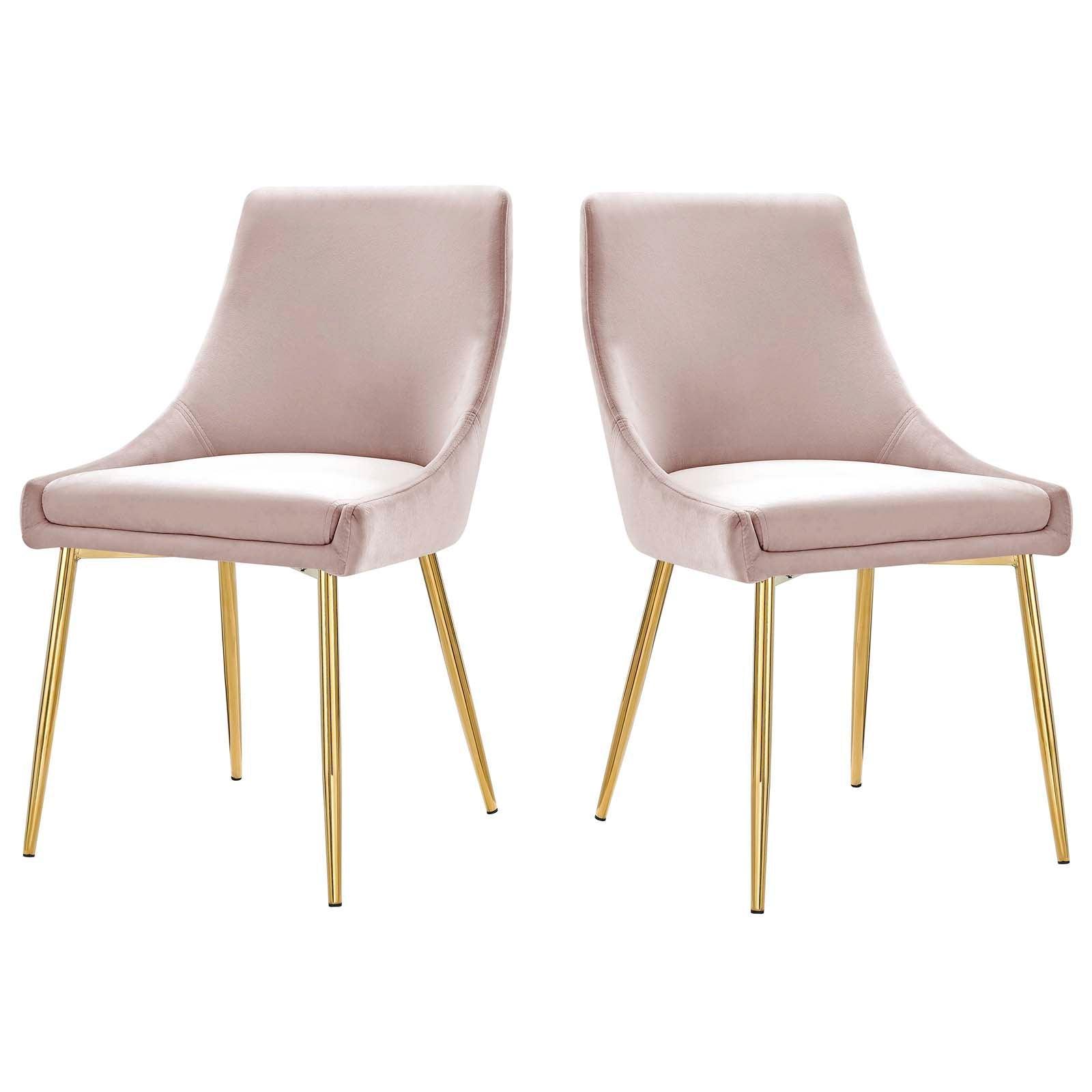 Modway Viscount Performance Velvet Dining Chairs - Set of 2 FredCo