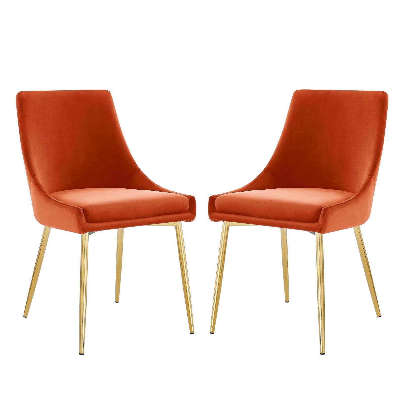 Modway Viscount Performance Velvet Dining Chairs - Set of 2 FredCo