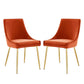 Modway Viscount Performance Velvet Dining Chairs - Set of 2 FredCo