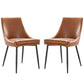 Modway Viscount Vegan Leather Dining Chairs - Set of 2 FredCo