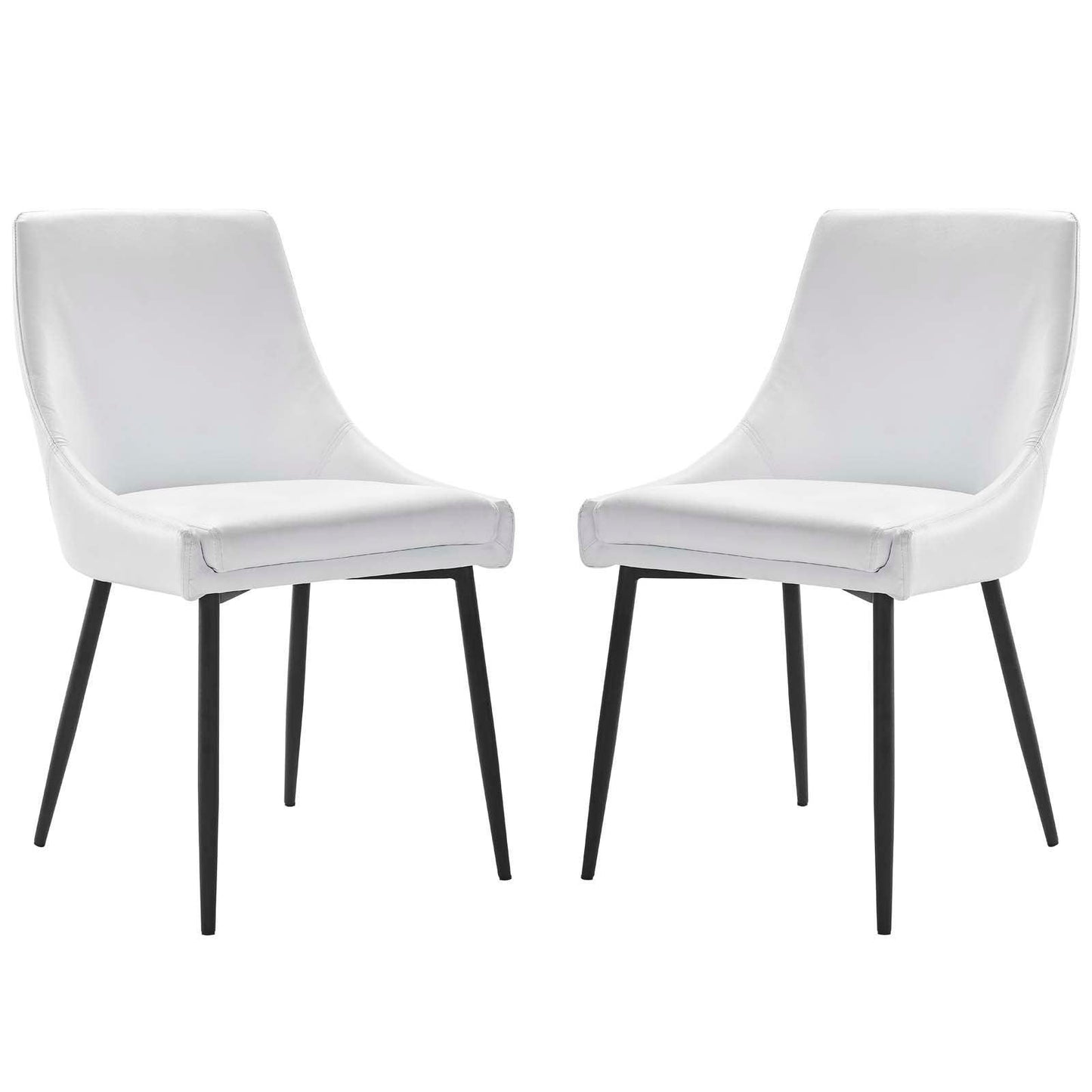 Modway Viscount Vegan Leather Dining Chairs - Set of 2 FredCo