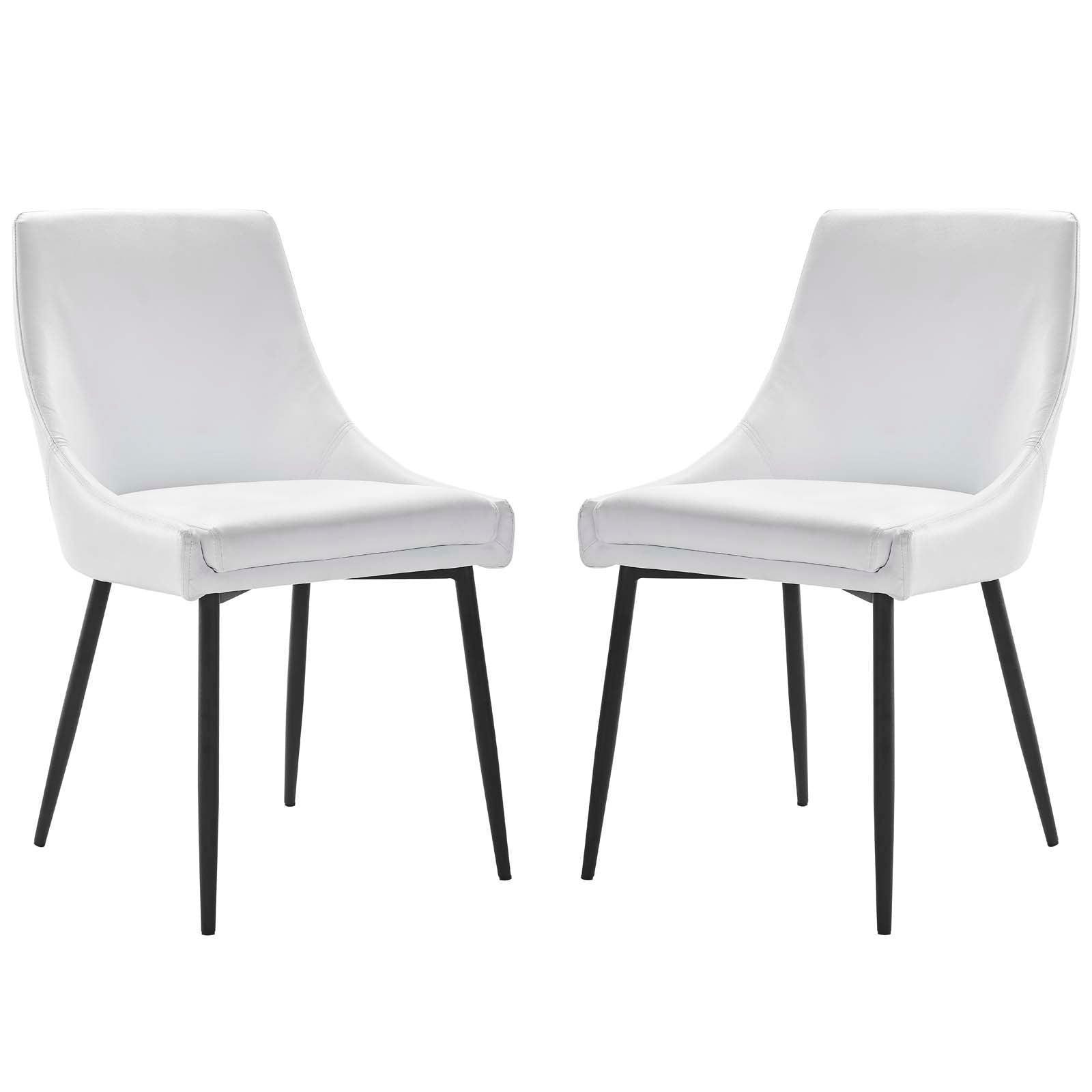 Modway Viscount Vegan Leather Dining Chairs - Set of 2 FredCo