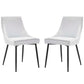 Modway Viscount Vegan Leather Dining Chairs - Set of 2 FredCo
