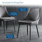 Modway Viscount Vegan Leather Dining Chairs - Set of 2 FredCo