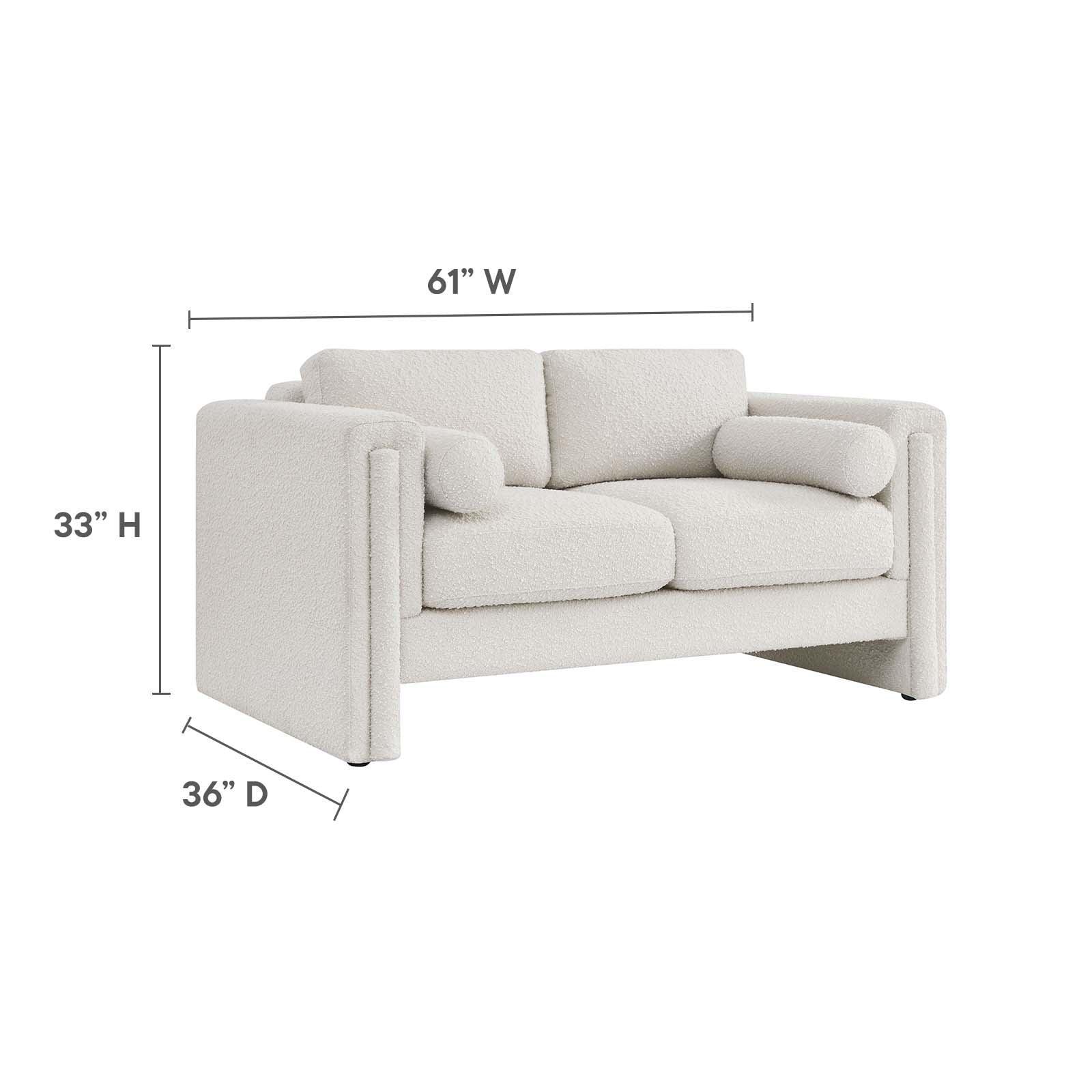 Modway Visible Boucle Fabric Loveseat, EEI-6376 FredCo