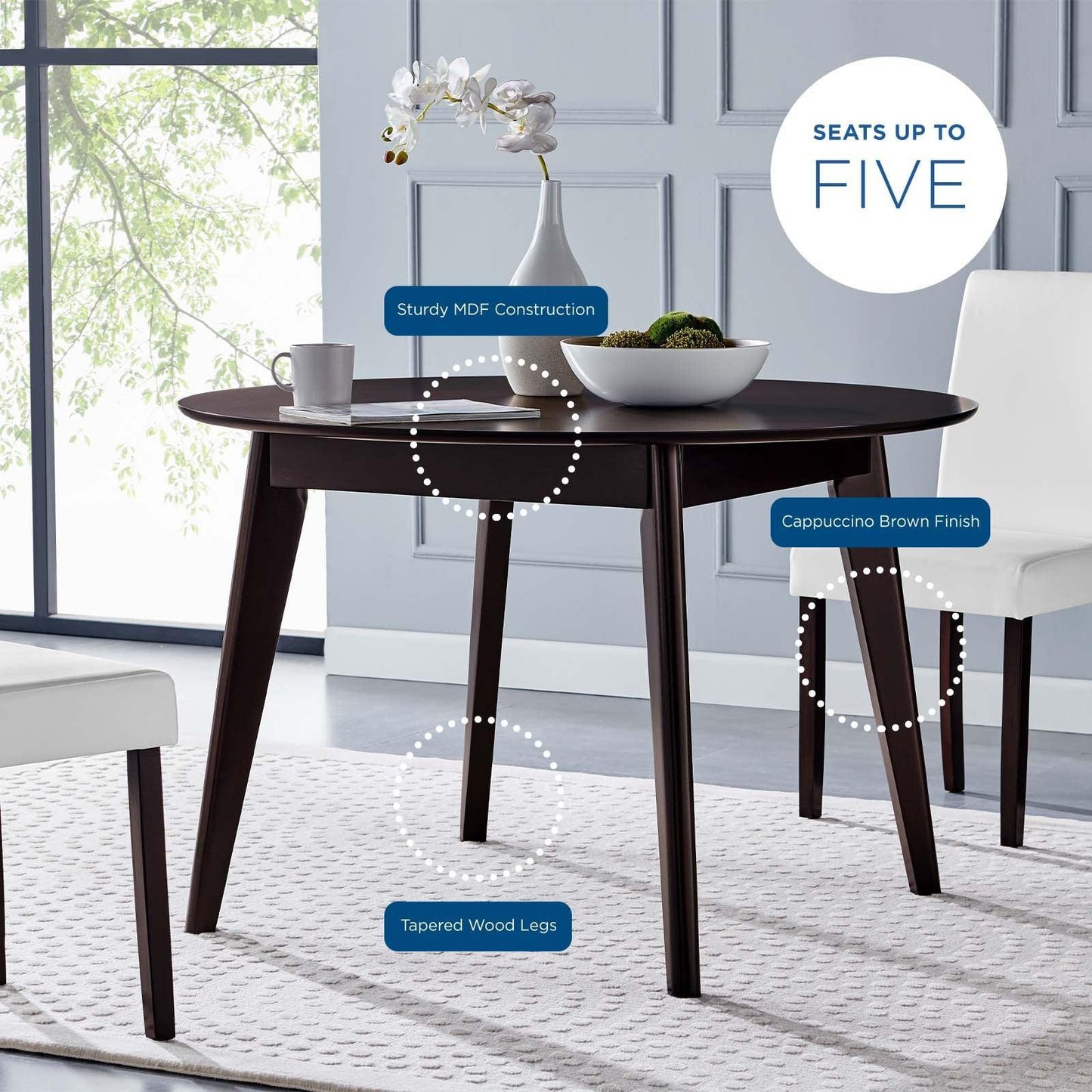 Modway Vision 45" Round Dining Table, EEI-3751 FredCo