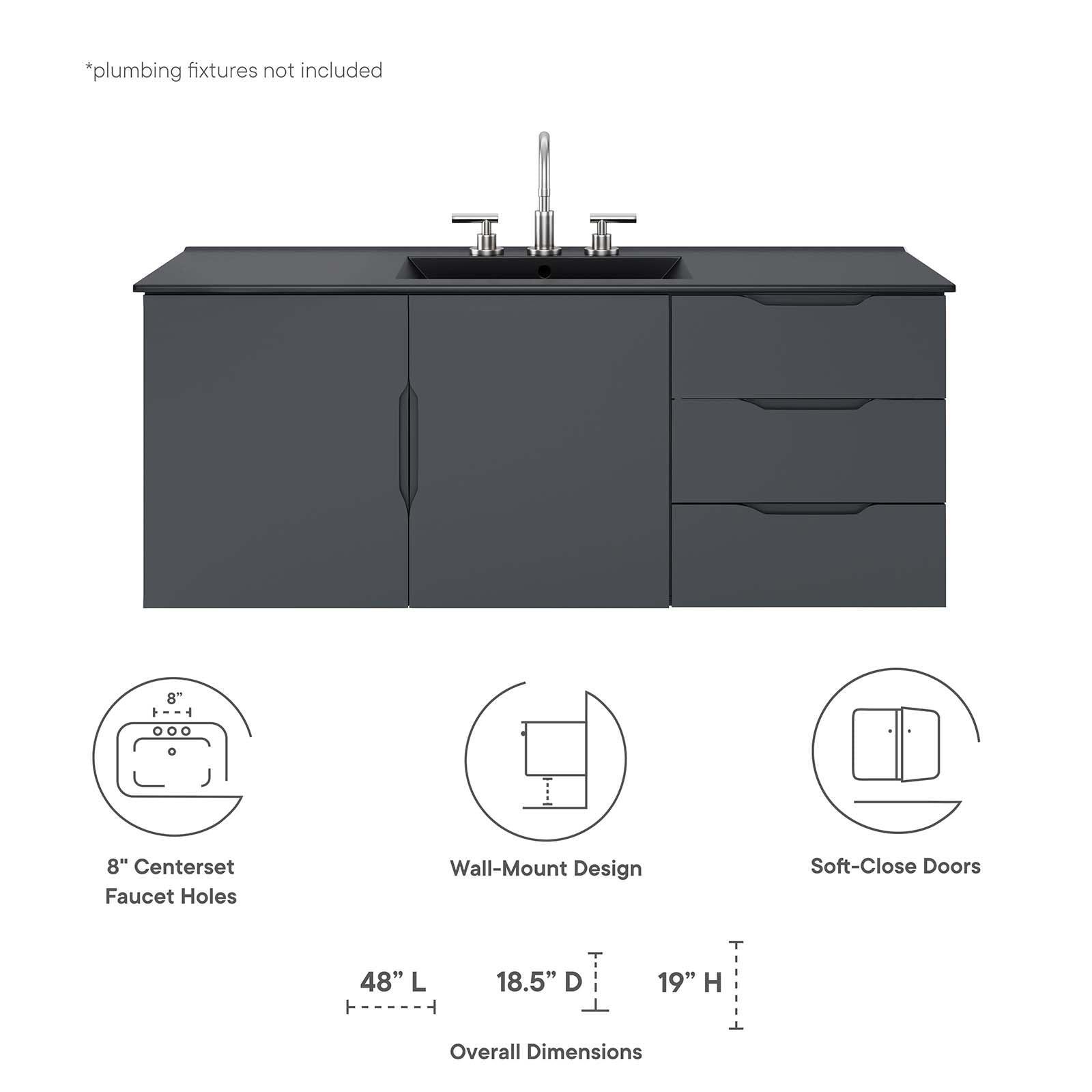 Modway Vitality 48" Single Sink Bathroom Vanity FredCo