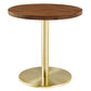 Modway Viva Round Acacia Wood Side Table FredCo