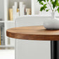 Modway Viva Round Acacia Wood Side Table FredCo