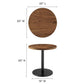 Modway Viva Round Acacia Wood Side Table FredCo