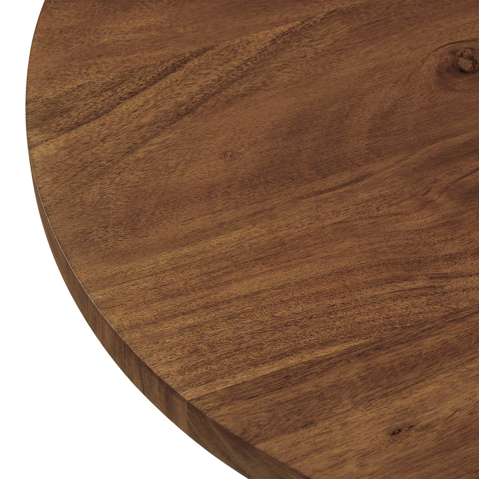 Modway Viva Round Acacia Wood Side Table FredCo