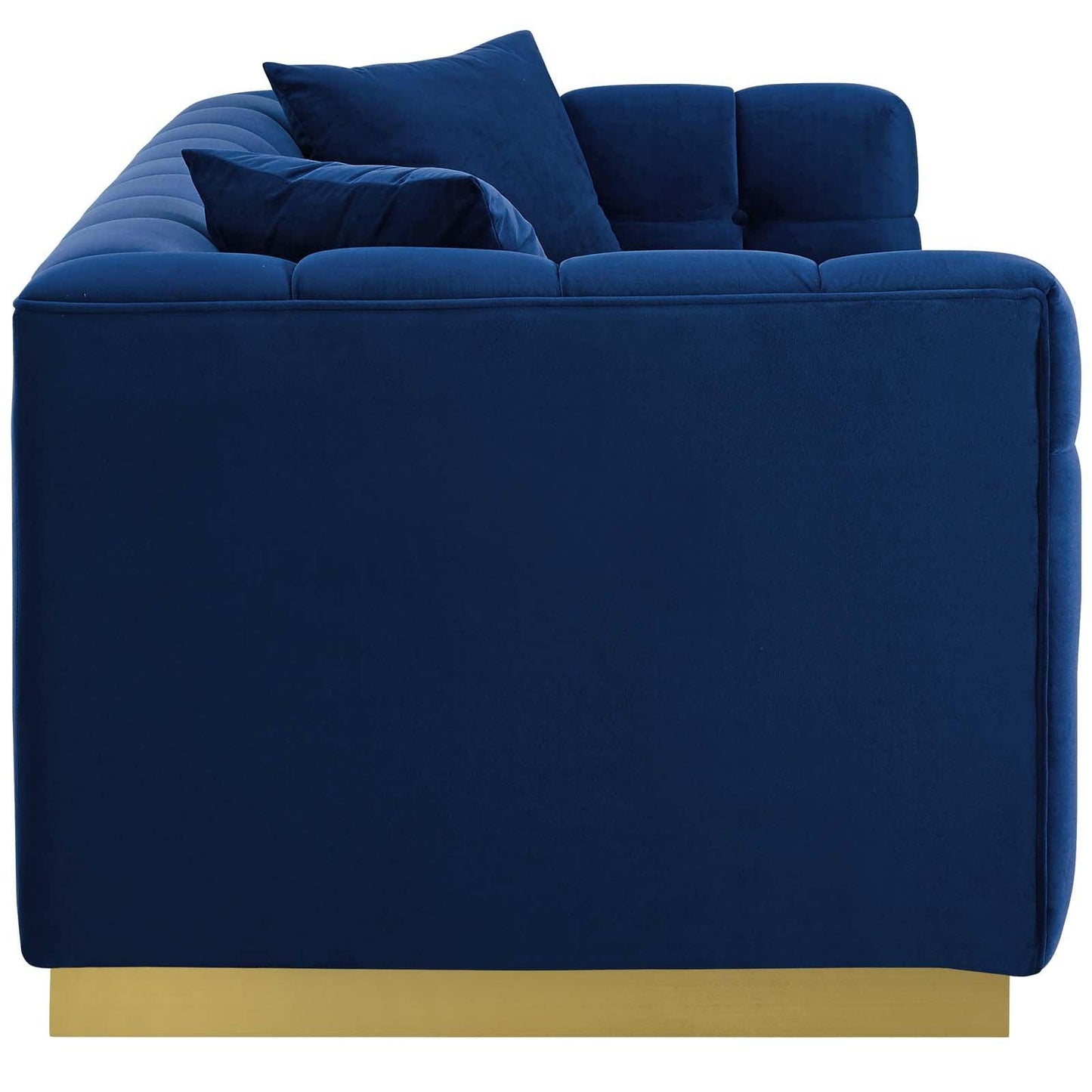 Modway Vivacious Biscuit Tufted Performance Velvet Sofa FredCo