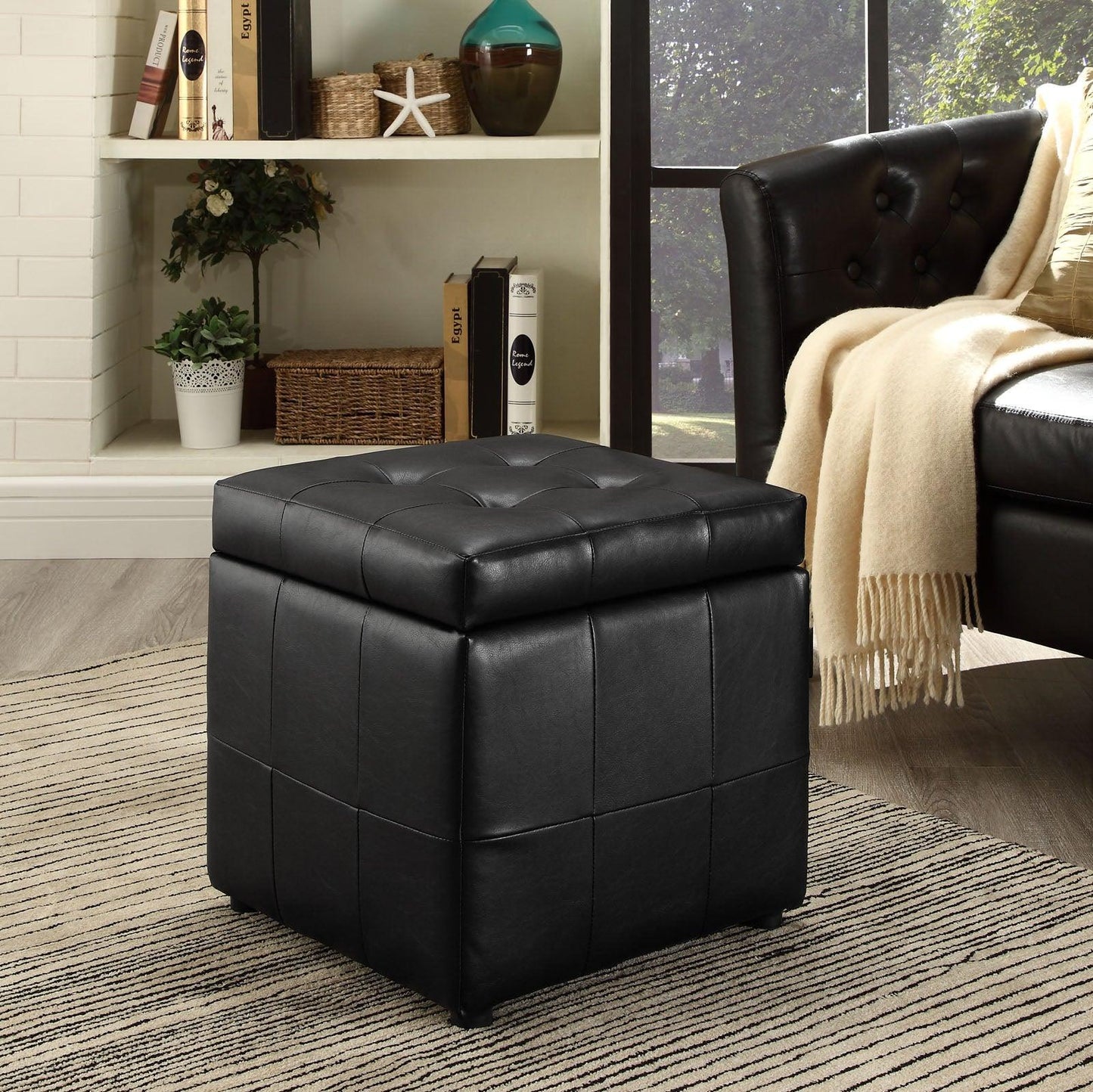 Modway Volt Storage Upholstered Vinyl Ottoman FredCo