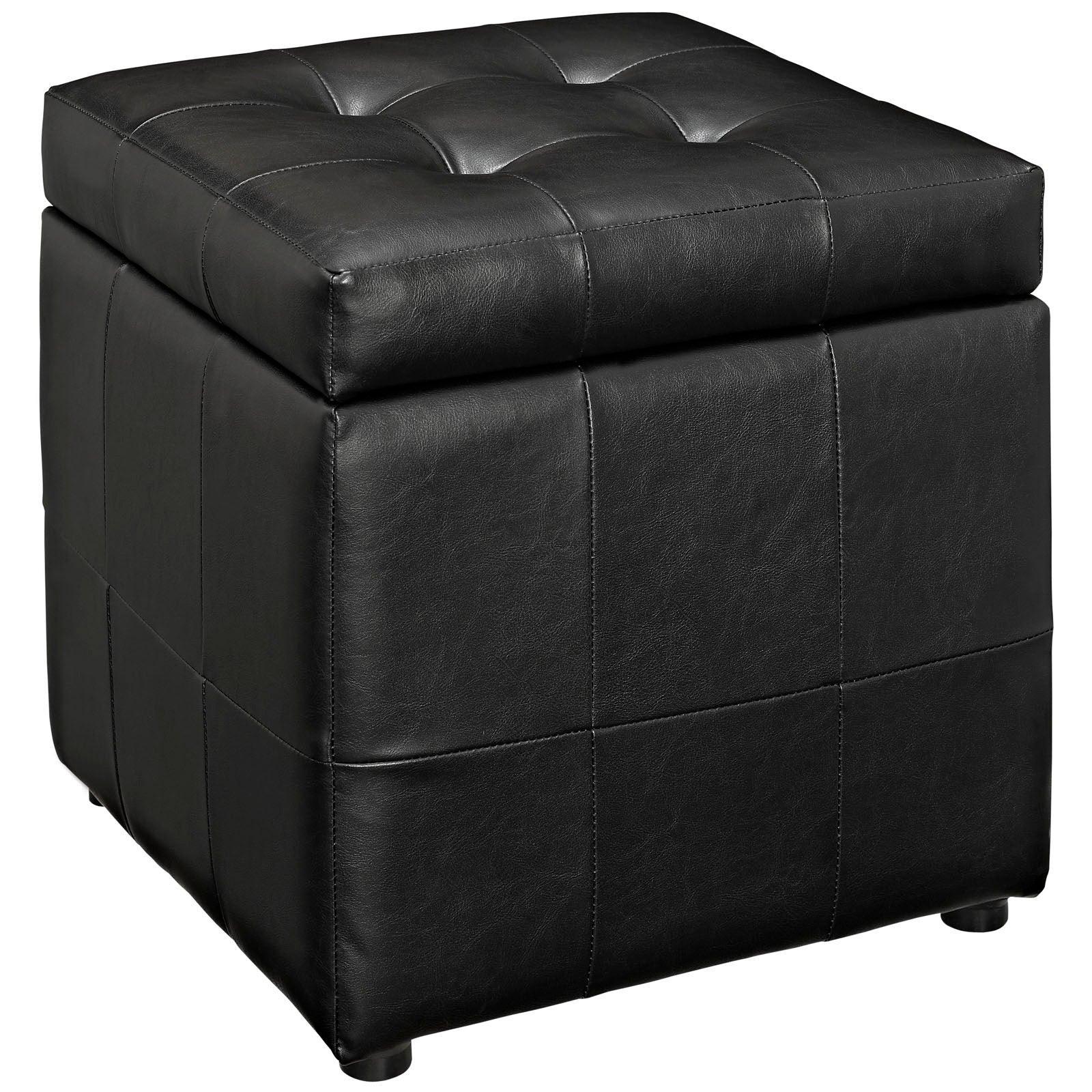 Modway Volt Storage Upholstered Vinyl Ottoman FredCo