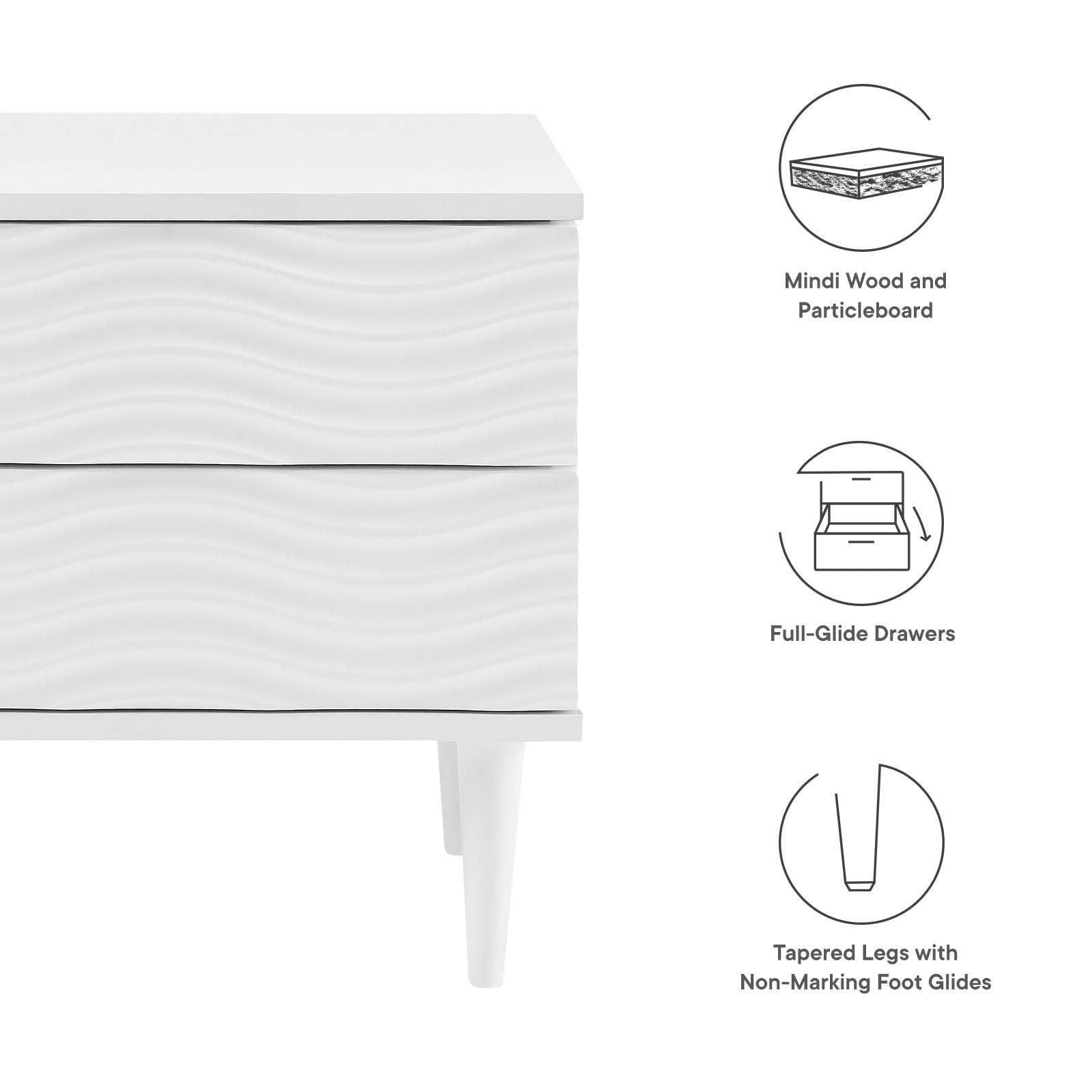 Modway Wavelet 2-Drawer Nightstand FredCo