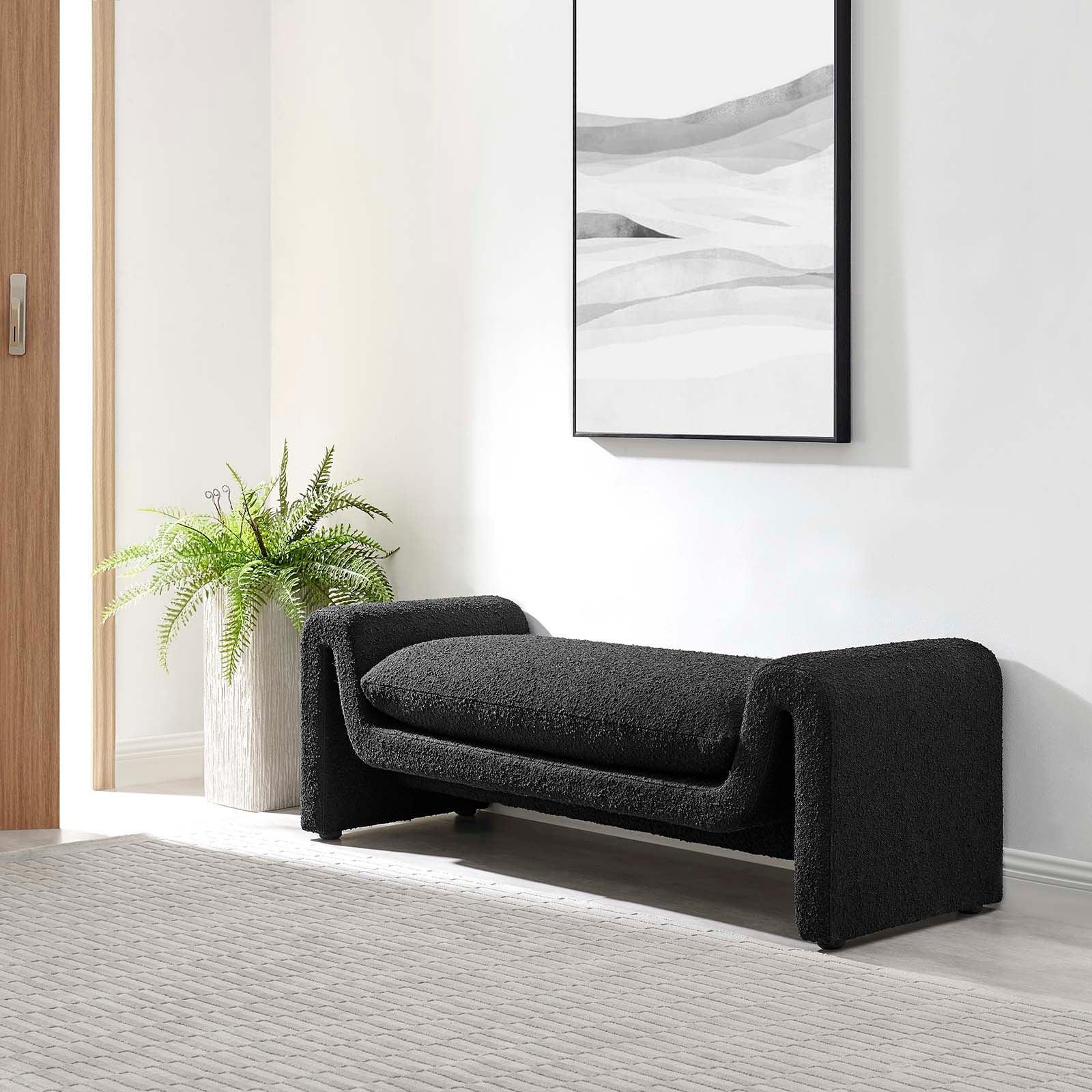 Modway Waverly Boucle Fabric Bench FredCo