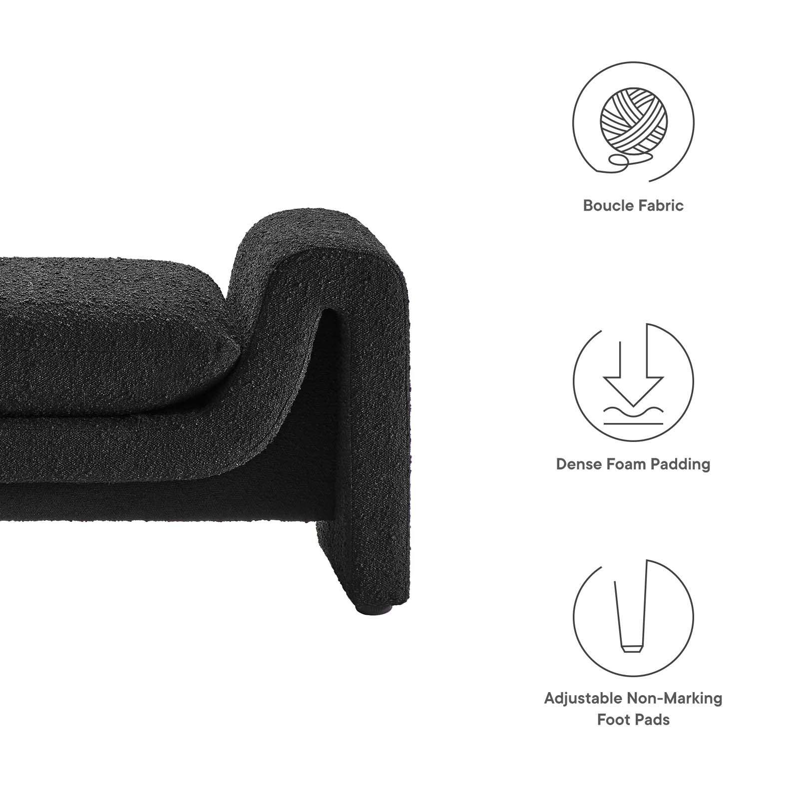 Modway Waverly Boucle Fabric Bench FredCo