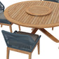 Modway Wellspring 5-Piece Outdoor Patio Teak Wood Dining Set FredCo