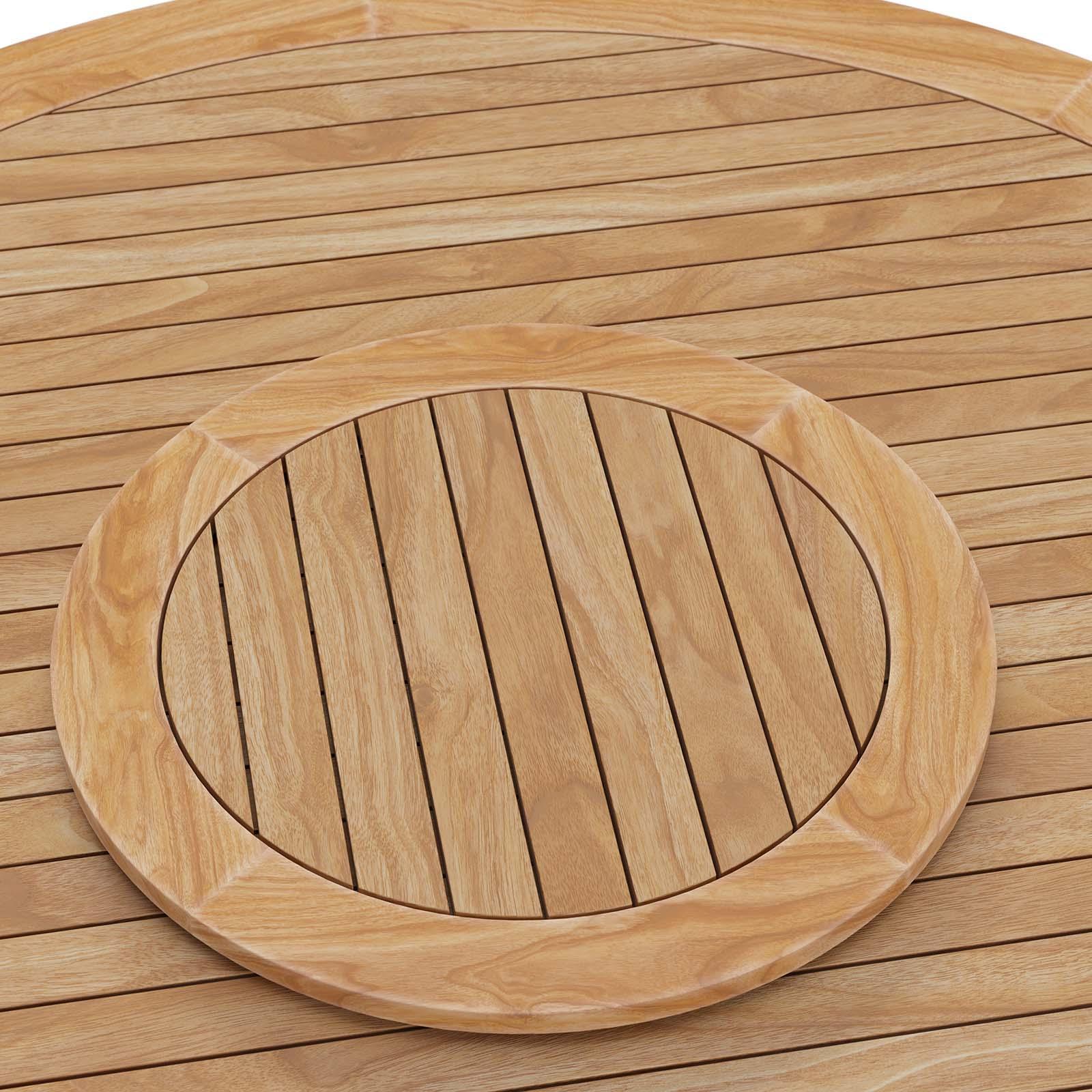 Modway Wellspring 63" Outdoor Patio Teak Wood Dining Table FredCo