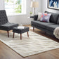Modway Whimsical Current Abstract Wavy Striped Shag Area Rug FredCo