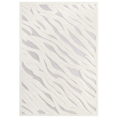 Modway Whimsical Current Abstract Wavy Striped Shag Area Rug FredCo