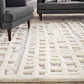 Modway Whimsical Ladder Abstract Plaid Lattice Shag Area Rug FredCo
