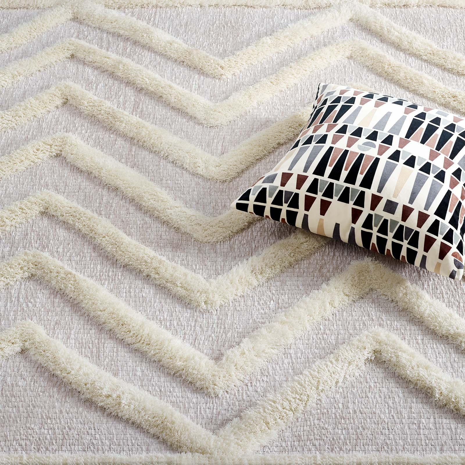 Modway Whimsical Pathway Abstract Chevron Shag Area Rug FredCo