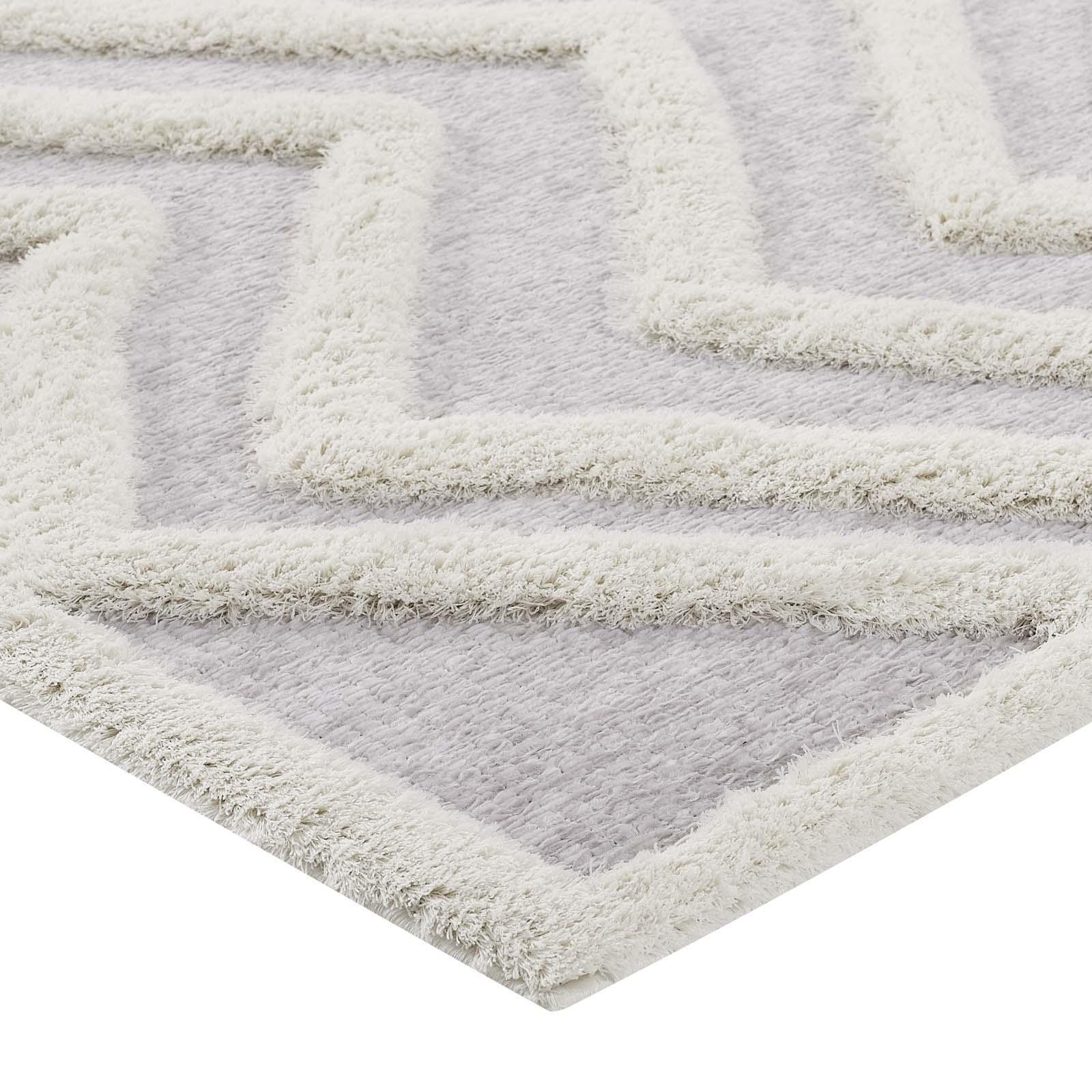 Modway Whimsical Pathway Abstract Chevron Shag Area Rug FredCo