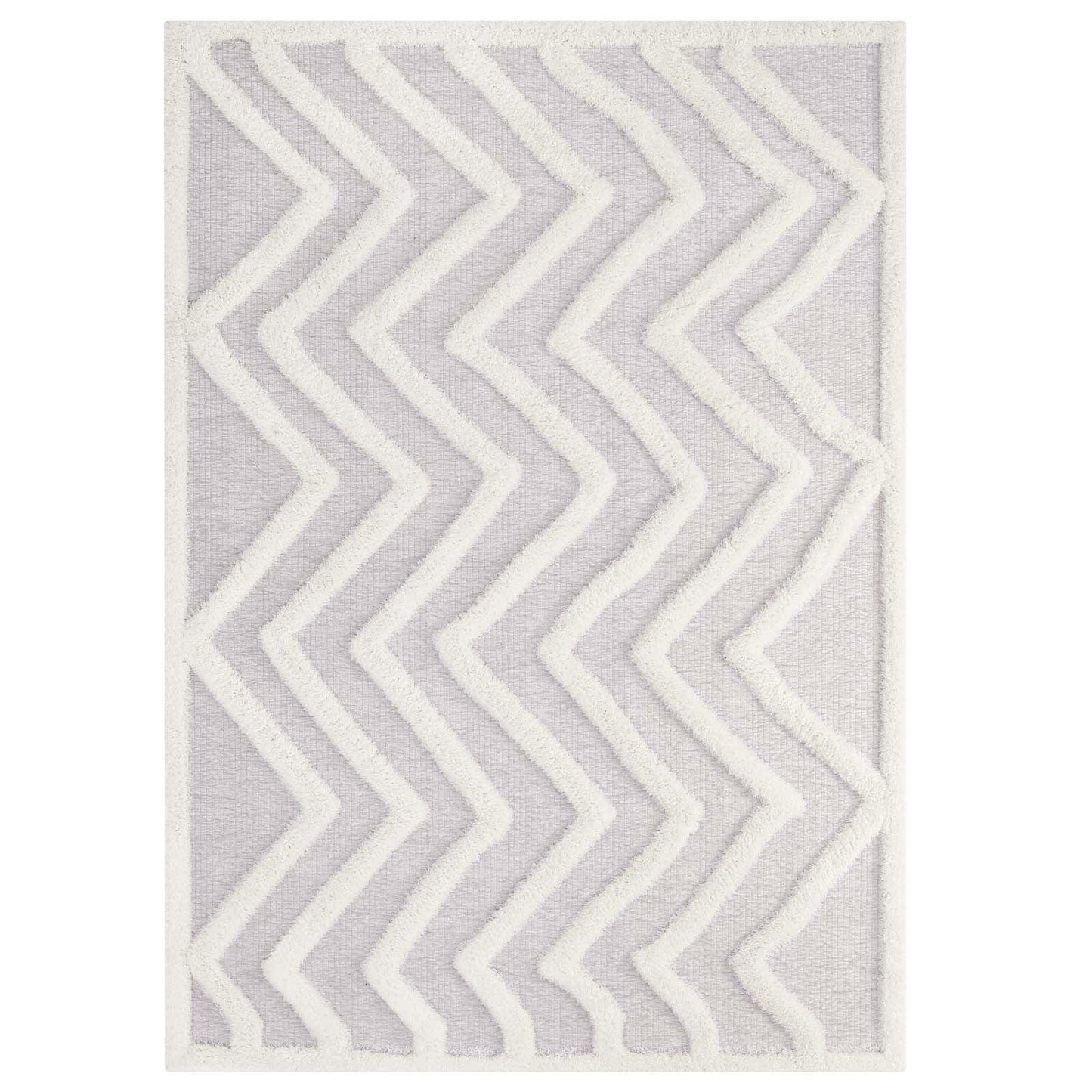 Modway Whimsical Pathway Abstract Chevron Shag Area Rug FredCo