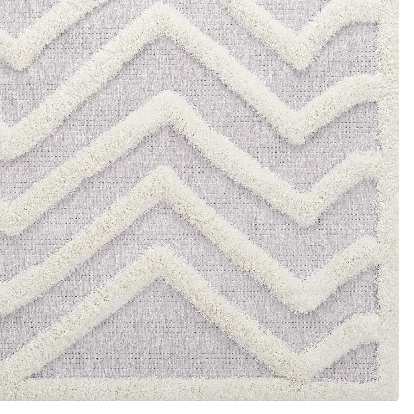 Modway Whimsical Pathway Abstract Chevron Shag Area Rug FredCo