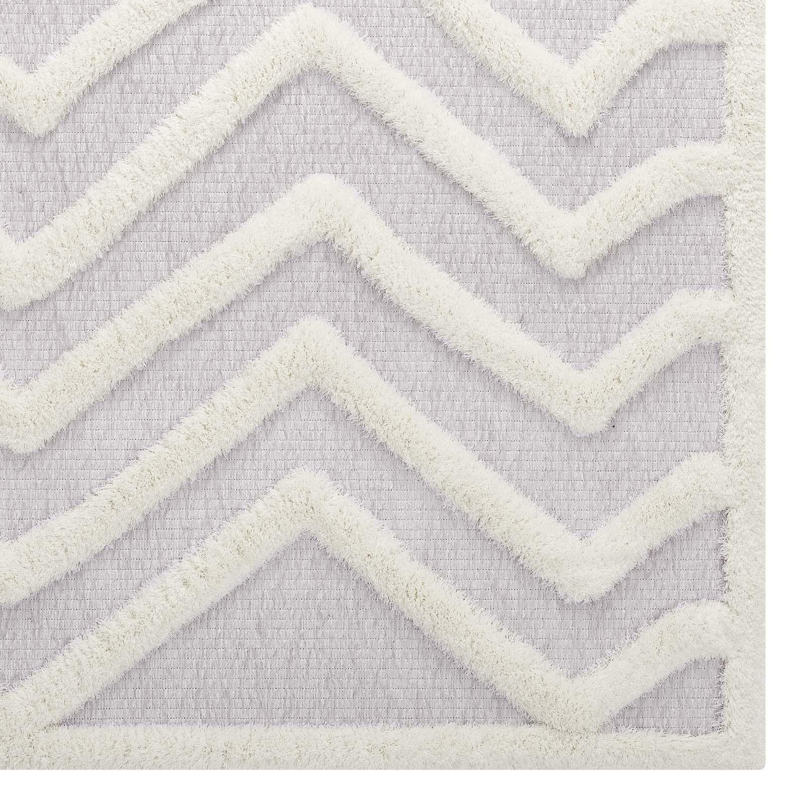 Modway Whimsical Pathway Abstract Chevron Shag Area Rug FredCo