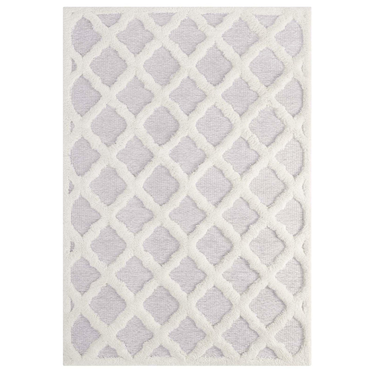 Modway Whimsical Regale Abstract Moroccan Trellis Shag Area Rug FredCo