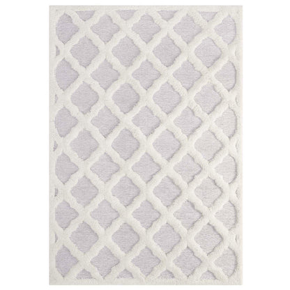 Modway Whimsical Regale Abstract Moroccan Trellis Shag Area Rug FredCo